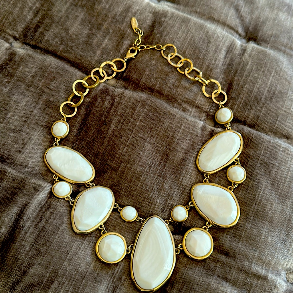 Gold And White Necklace